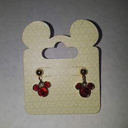 Disney Mickey Mouse red stone earrings $10 FIRM