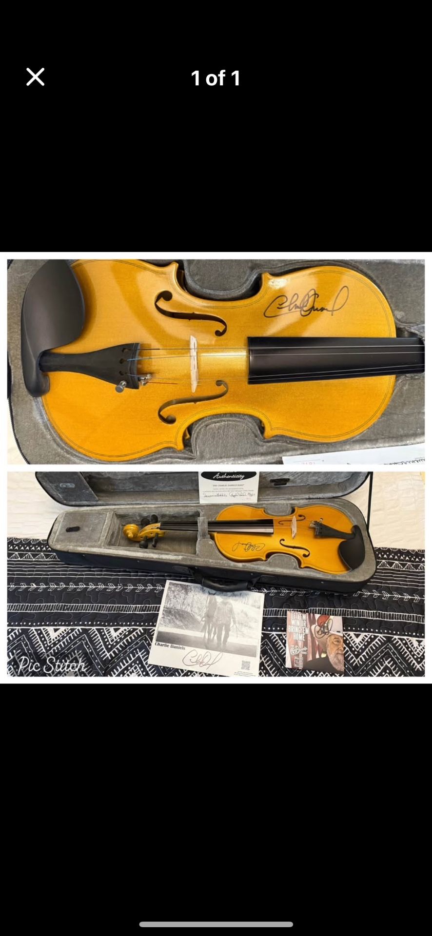 Charlie Daniels Signed Fiddle!!!