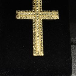 10K Gold Cross Pendant 3” long 6.1g 3816 Steilacoom Blvd Lakewood WA (contact info removed)