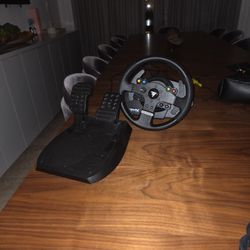Videogame Steering Wheel And Pedal 