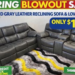 COMFY NEW RECLINING SOFA AND LOVESEAT SET ON SALE ONLY $1199. IN STOCK SAME DAY DELIVERY 🚚 EASY FIN