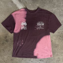 Darcsport Burgundy Bleached Oversized T-shirt - Size XL