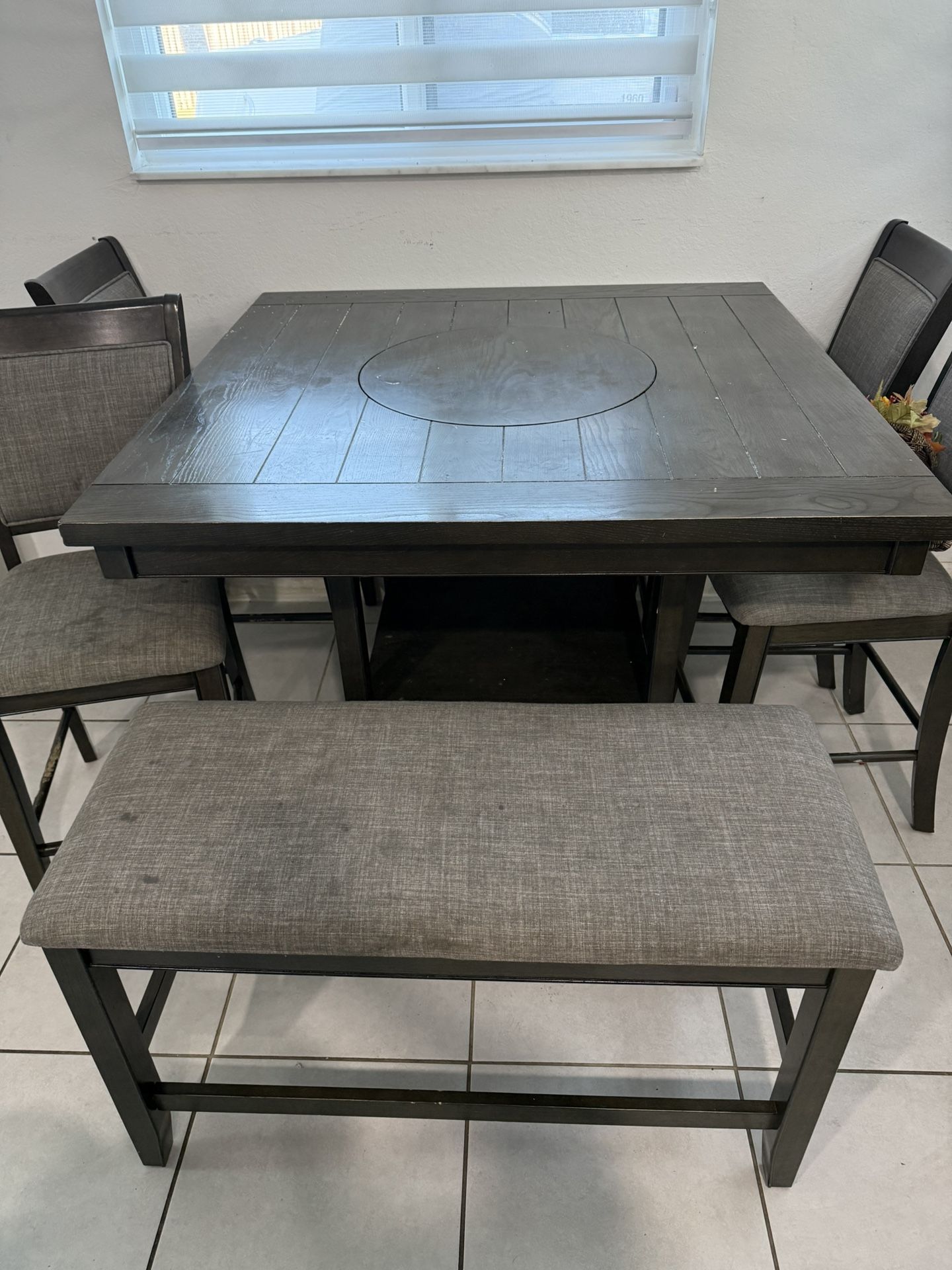 Dinning Table With High Chair With Bench