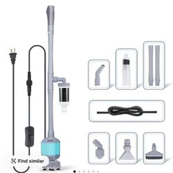 Hygger 360GPH Electric Aquarium Gravel Cleaner, 5 in 1 Automatic Fish Tank Cleaning Tool Set Vacuum Water Changer Sand Washer Filter Siphon Adjustable