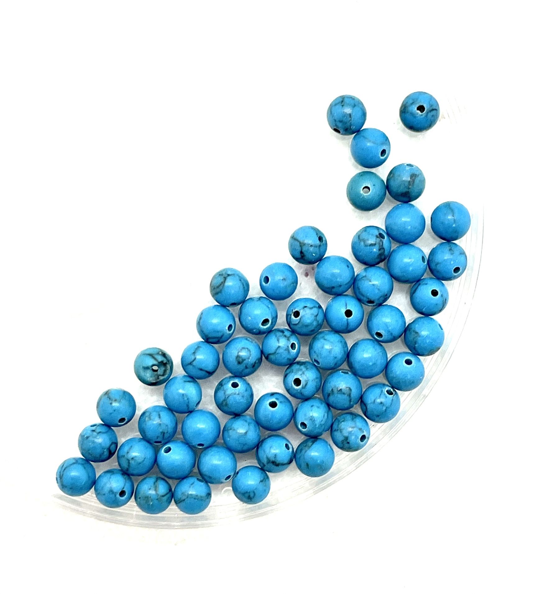 Lot Of 50 Turquoise Howlite Beads