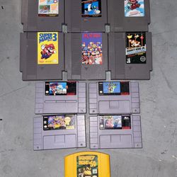 NINTENDO SNES NES N64 VIDEO GAMES SUPER MARIO BROS ZELDA DONKEY KONG