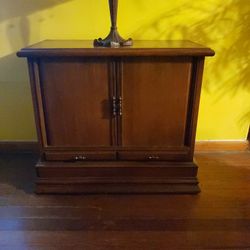 Vintage All Wood Bar Cabinet