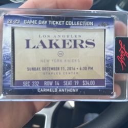 Lakers tickets stub