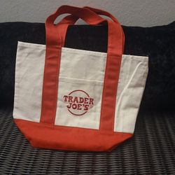 Red Trader Joe's mini canvas tote bags