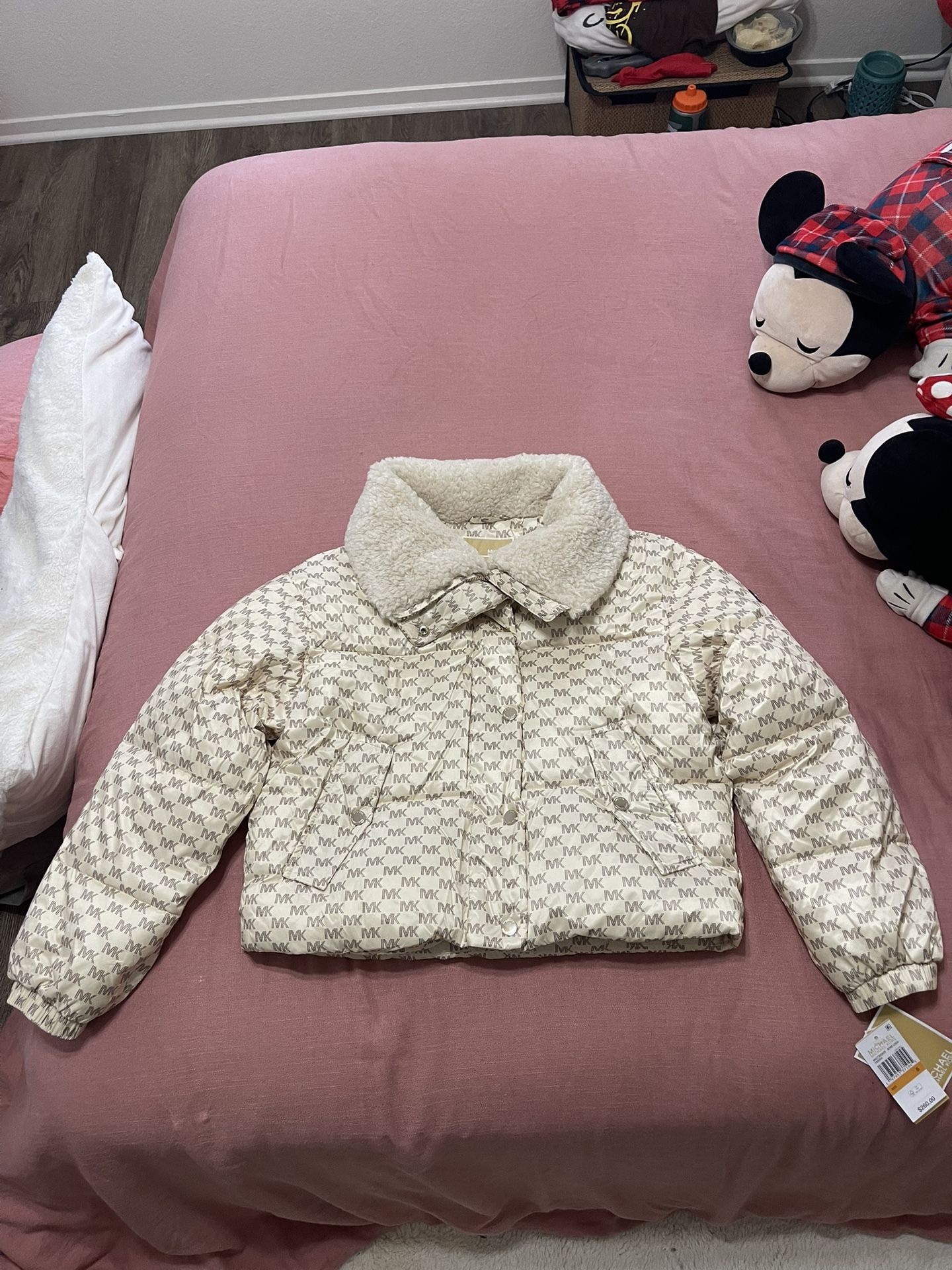 Michael Kors Beige Women Puffer Jacket Size S 