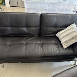 Brown Leather Comfy Bed & Sofa