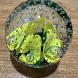 Vintage Joe St Clair Glass Paperweight