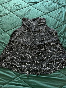 Torrid Black Polka Dot Sleeveless Blouse