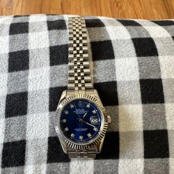 Watch Steel + Blue Face W Date