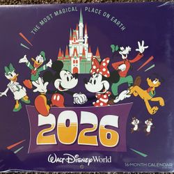 Walt Disney World 2025-2026 Calendar - 16 Months - NEW