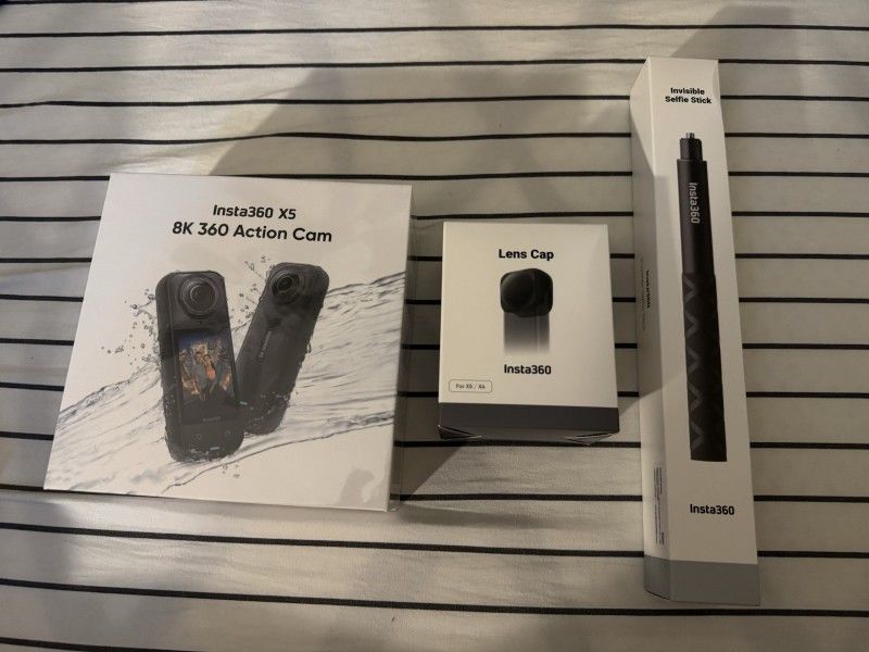 Insta360 X5 Get-Set Bundle - 8K 360 Action Cam with Invisible Selfie Stick NEW.