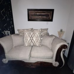 Love seat sofa with Pillows