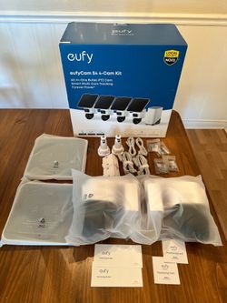 Lot Of 2 eufy Cam S4 Solar Security Cameras Wireless Outdoor 4K UHD w/Pan Tilt