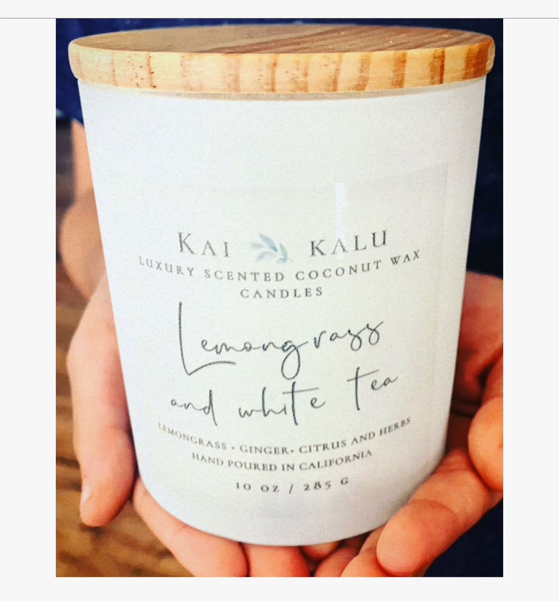 Lemongrass and white tea candle