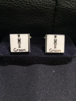 Vintage Designer Signed Cuff Links for Groom