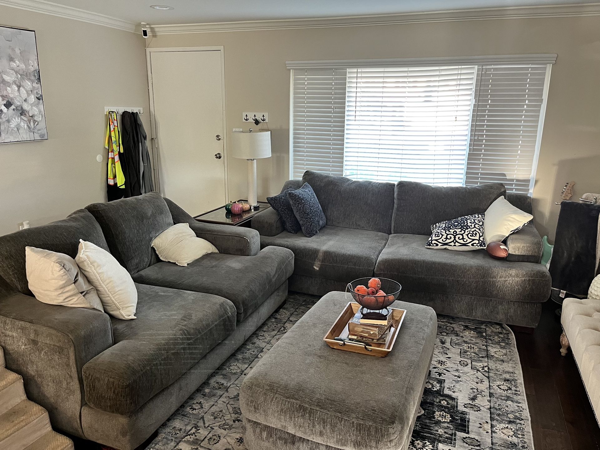 Loveseat, Couch And Ottoman 