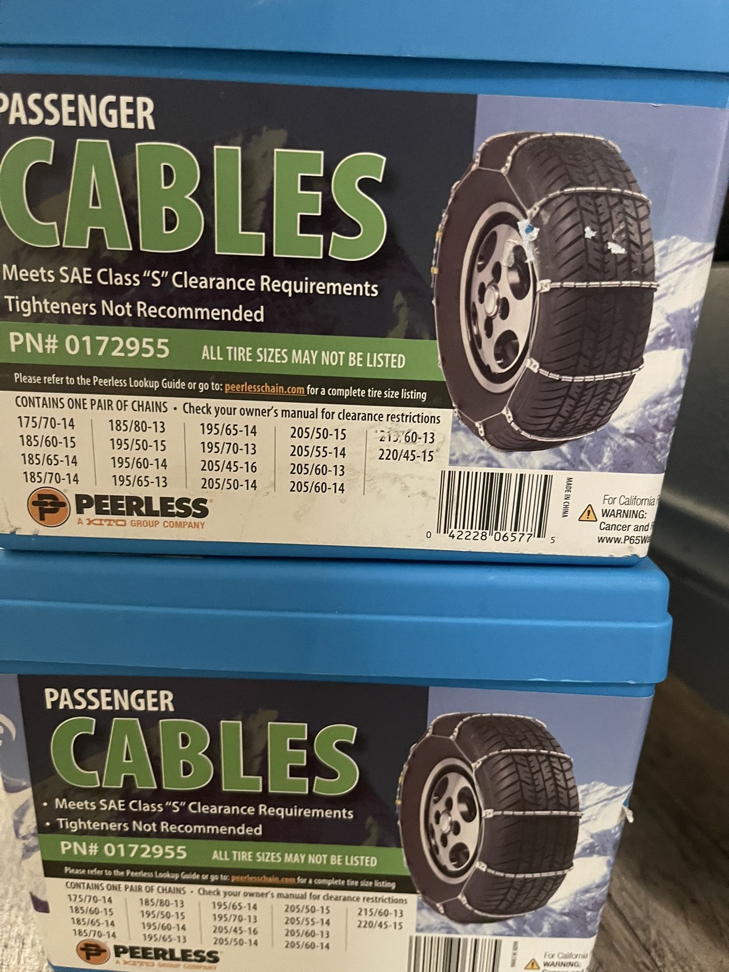 2 boxes Passenger Car Tire Cables, #0172955