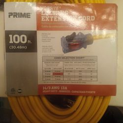 100 FT LOCKING EXTENSION CORD 