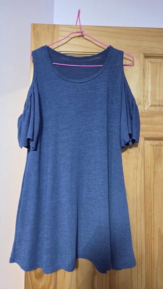 Cute Blue Top. Fits Well With Size Largr