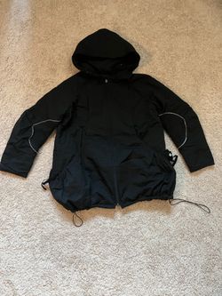 Black Hooded Anorak Jacket