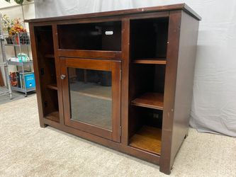 ASHLEY Dark Wood 9-Shelf Media Stand