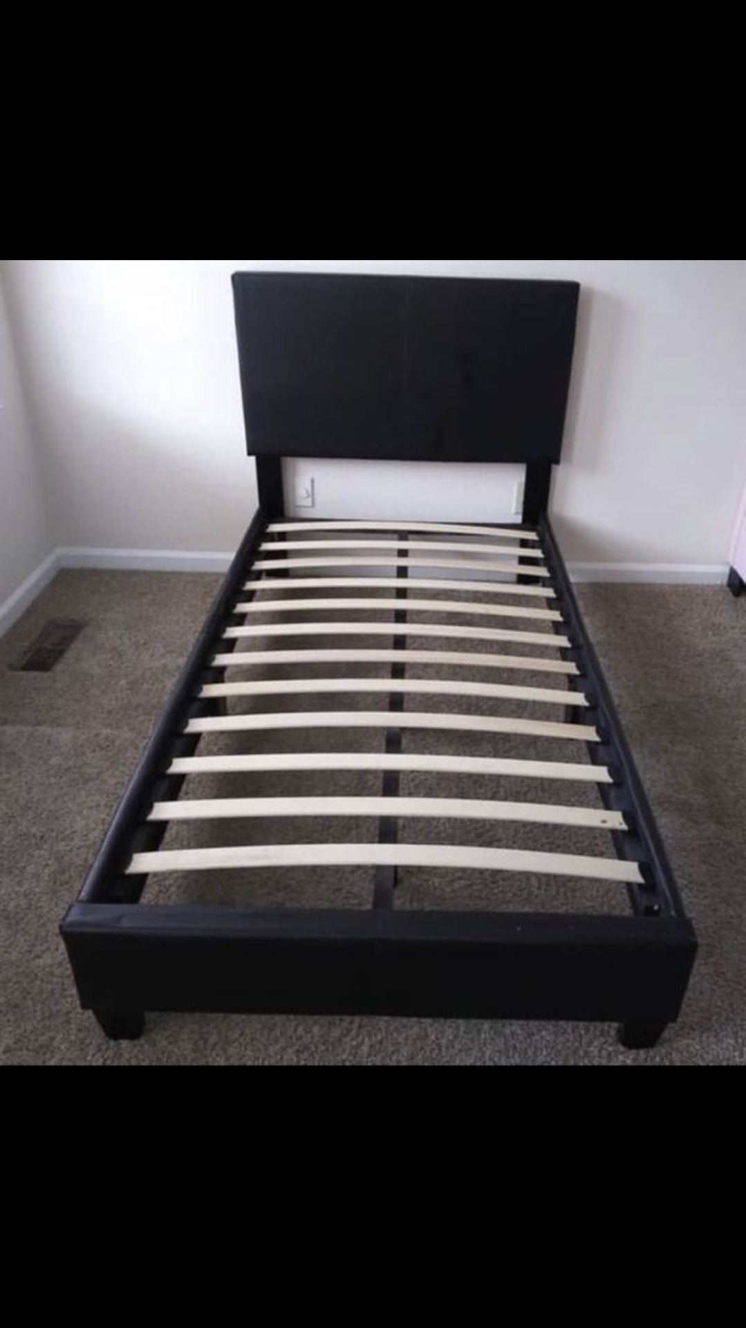 Brand new twin size bed frame BLACK COLOR