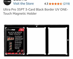 Ultra Pro 35PT 3-Card Black Border UV ONE-Touch Magnetic Holder