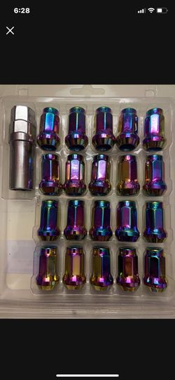 Metal Neo Chrome Lug Nuts 12x1.50 Honda Acura