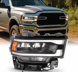 2019-2024 Dodge Ram 2(contact info removed) 4500 Halogen Signal Black LED Headlight Passenger Side