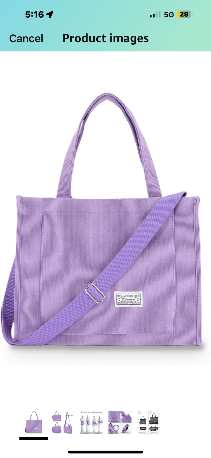 Purple Tote Bag