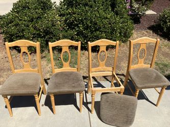 Wood dining chairs