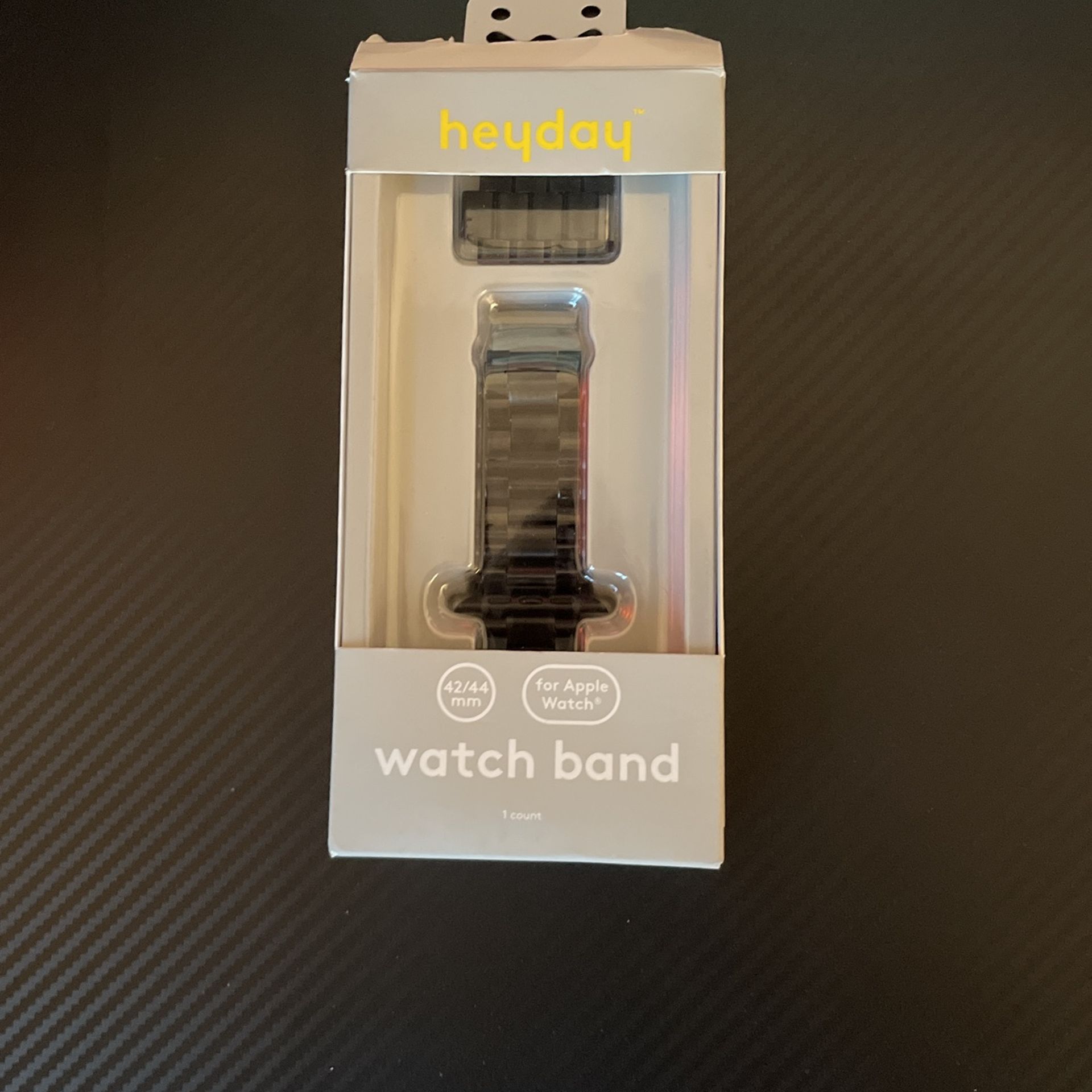 Black Apple Watch Metal Link Band (42-44mm)