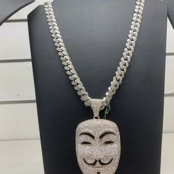 Necklace Silver Plated With Cubic Zirconia 