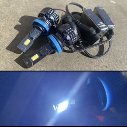 H11 6500K BRIGHT WHITE 32000 LUMENS CSP CHIP LED LIGHTS $45