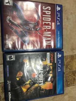 Ps4 Spider-Man and call of duty black ops 4