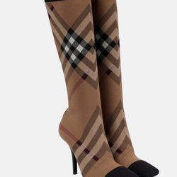 Authentic Burberry Tall Sock Boots  