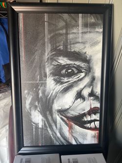 4 paintings joker, Batman, mob bosses