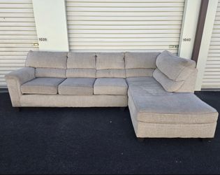 Beige Ashleys Furniture Sectional(WILL DELIVER)
