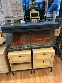 Electric Fireplace Insert with LED Flame Effect