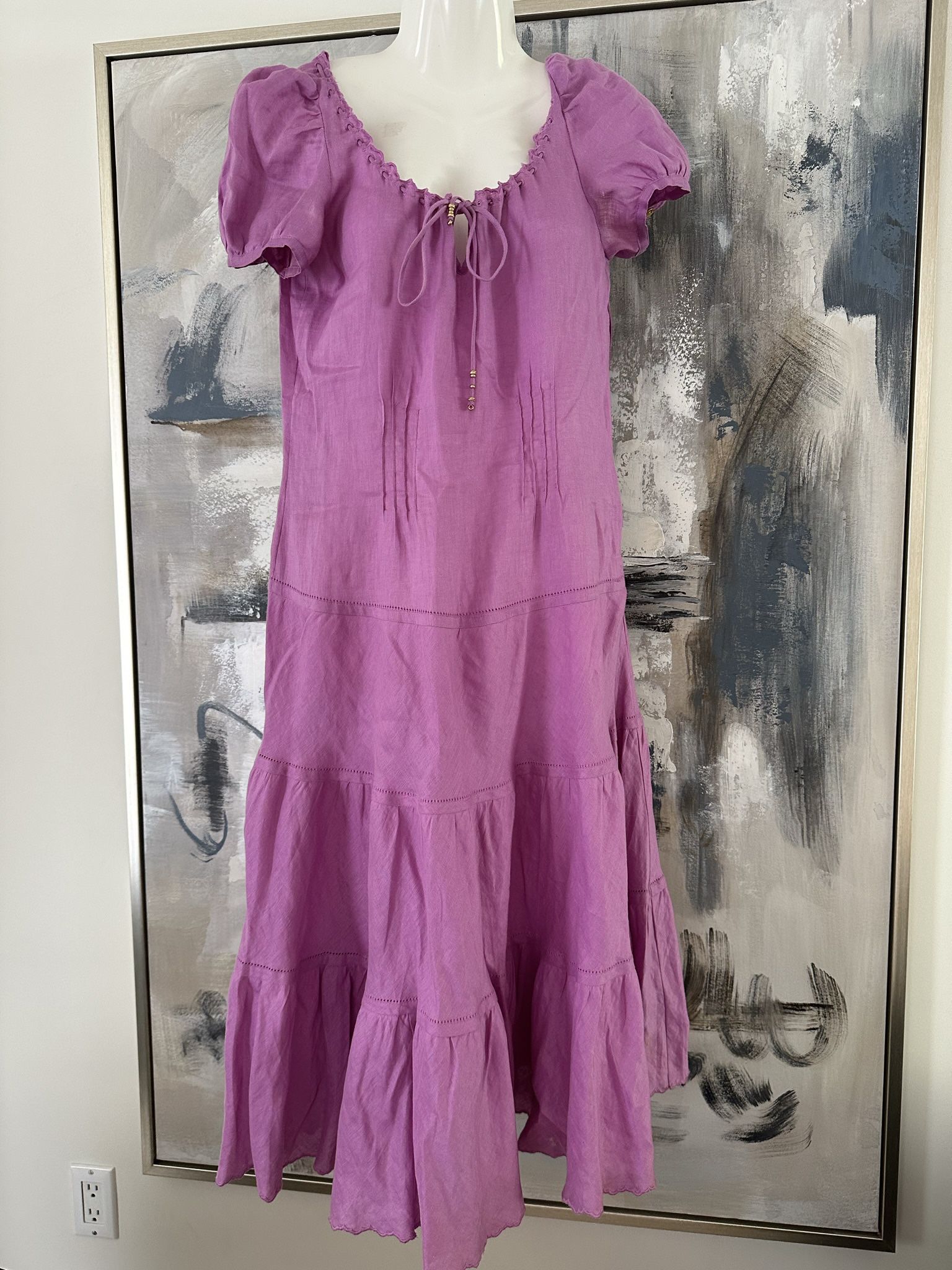 Purple Linen Dress