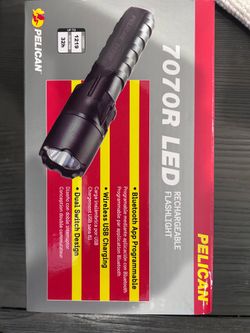 Pelican 7070R tactical duty LED flashlight Bluetooth programmable