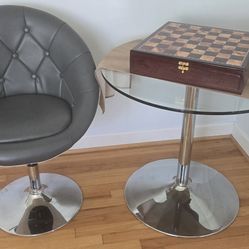 Bistro Table with 2 Swivel Chairs