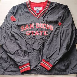 XXL Vintage SDSU Aztecs Men's 90's Black Champion Pullover Pre-owned
