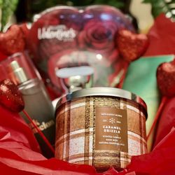 Valentine’s Basket With Bath And Body Works!!! 