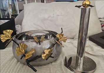 Michael aram ginkgo butterfly bowl pomegranate towel holder